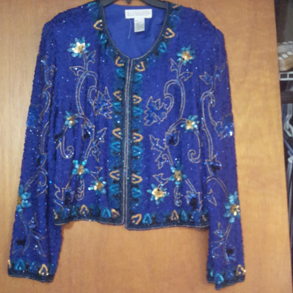 - Vintage niteline by Della roufogali silk beaded jacket